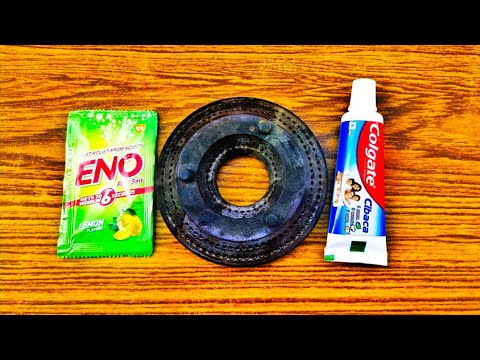 Gas burner cleaning with Colgate & ENO