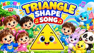 Triangle Shape Song for Kids | Learn Shapes with Fun & Music |Kids Learning Song| Kiddie Thinkers TV