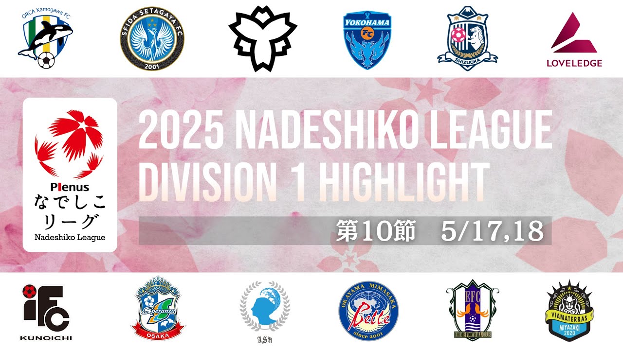 【ハイライト】 2025プレナスなでしこリーグ１部　第10節