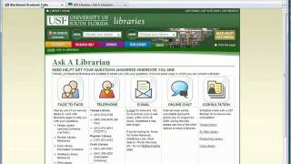 How to Add a Blackboard Link to the USF Libraries' Ask A Librarian Page
