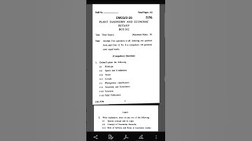 Msc Botany 3rd sem 2020 plant taxonomy and economic botany BOT 302 kuk #kuk #university