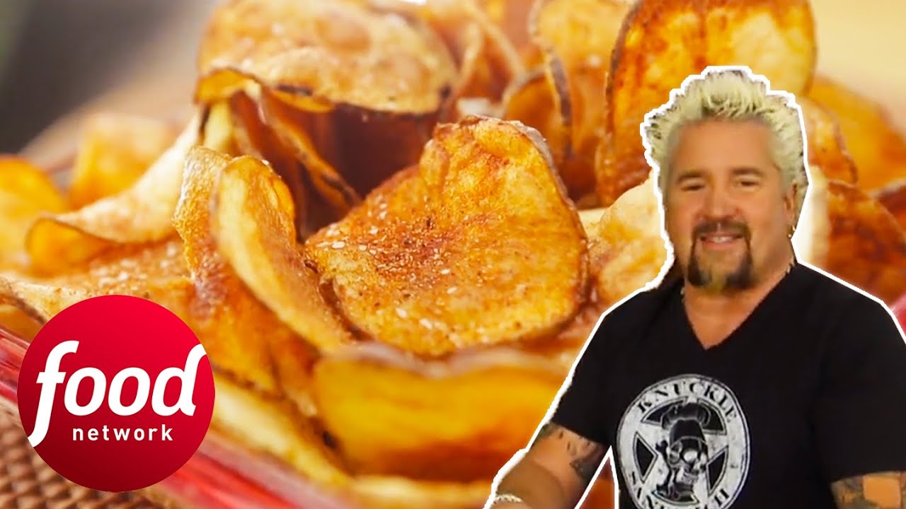 Guy Makes Homemade BBQ Potato Crisps | Guy's Big Bite