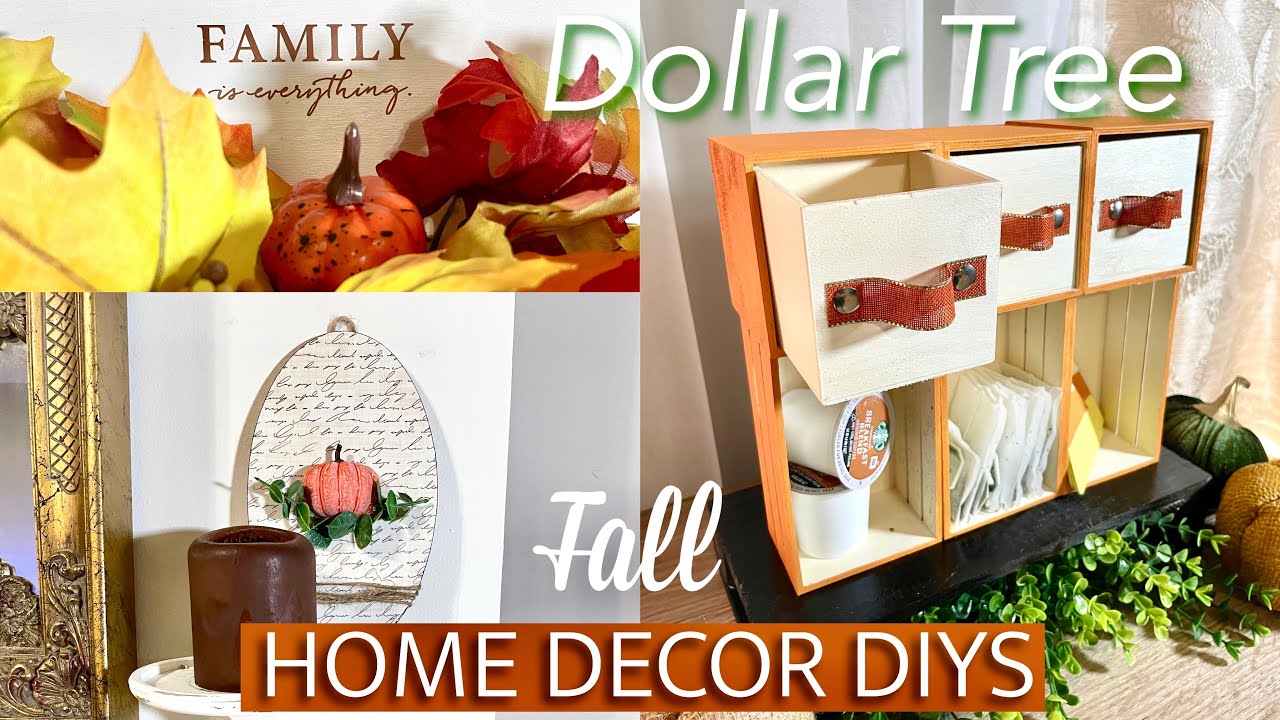 SUPER EASY New Dollar Tree Fall Decor Diys!! - YouTube