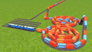 Trains Crossing By two Round circle & indovioal  Tracks Risky Railroad Track||@IndianRailroad-fl1xk