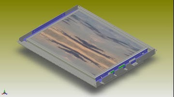 15 inch LCD industrial display monitor animation