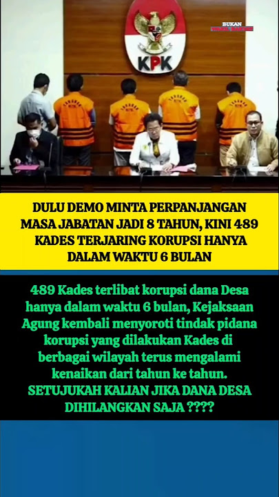 Kejagung Kewalahan Ratusan Kepala Desa Terjaring Korupsi #trending #beritaterkini #viralvideo