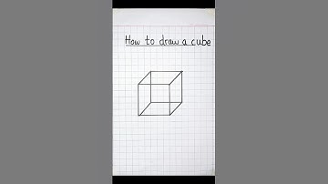 How to draw a cube in 30 seconds # shape # 3d #cube
