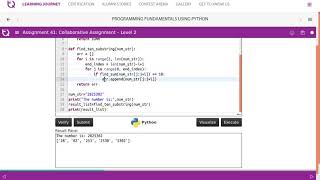 InfyTQ PF Day6 Video 7 Assgn 41 ten substring
