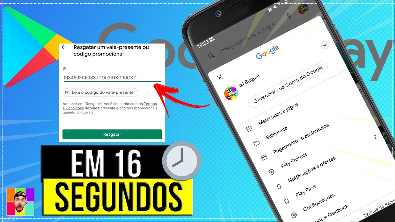 Manual] Como Resgatar um Código de Promoção da Google Play Store no  CameraFi Live (PT)