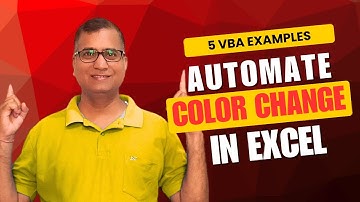 VBA Code to Change Color in Excel - 5 Examples Explained