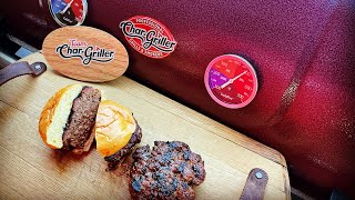 Smoked and Seared 1/2 Pound Cheese & Onion Infused Burgers! /Chargriller Gravity 980 Charcoal Grill