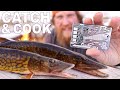 Survival Card Catch & Cook Challenge / Ice Fishing with The Fowler 2.0 Grim Survival