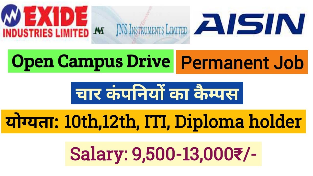 Open Campus placement - 10th,12th, ITI, diploma | ITI campus placement 2021 | Job placement drive MP