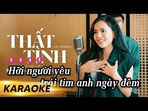 KARAOKE THẤT TÌNH - BẢO TRÂN ĐẶNG | BEAT GỐC (LIVE BAND)