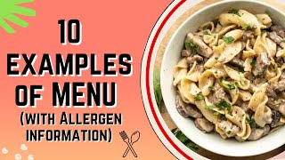 10 Examples Of Menu With Allergen Information And Ingredients Mommy Merai