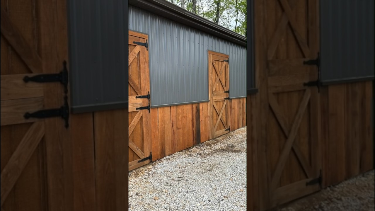 DIY barn wood wainscot and Dutch crossbuck horse stall barn doors! 
