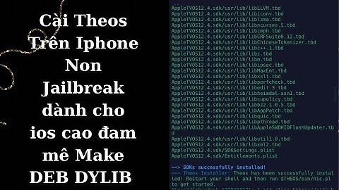 Cài Theos Trên iPhone Non-Jailbreak và Cách kết nối Ubuntu Server Để Tạo DEB & DYLIB dành cho iOS