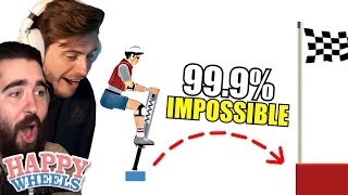 Nogla and Terroriser play 99.9% IMPOSSIBLE Happy Wheels Levels