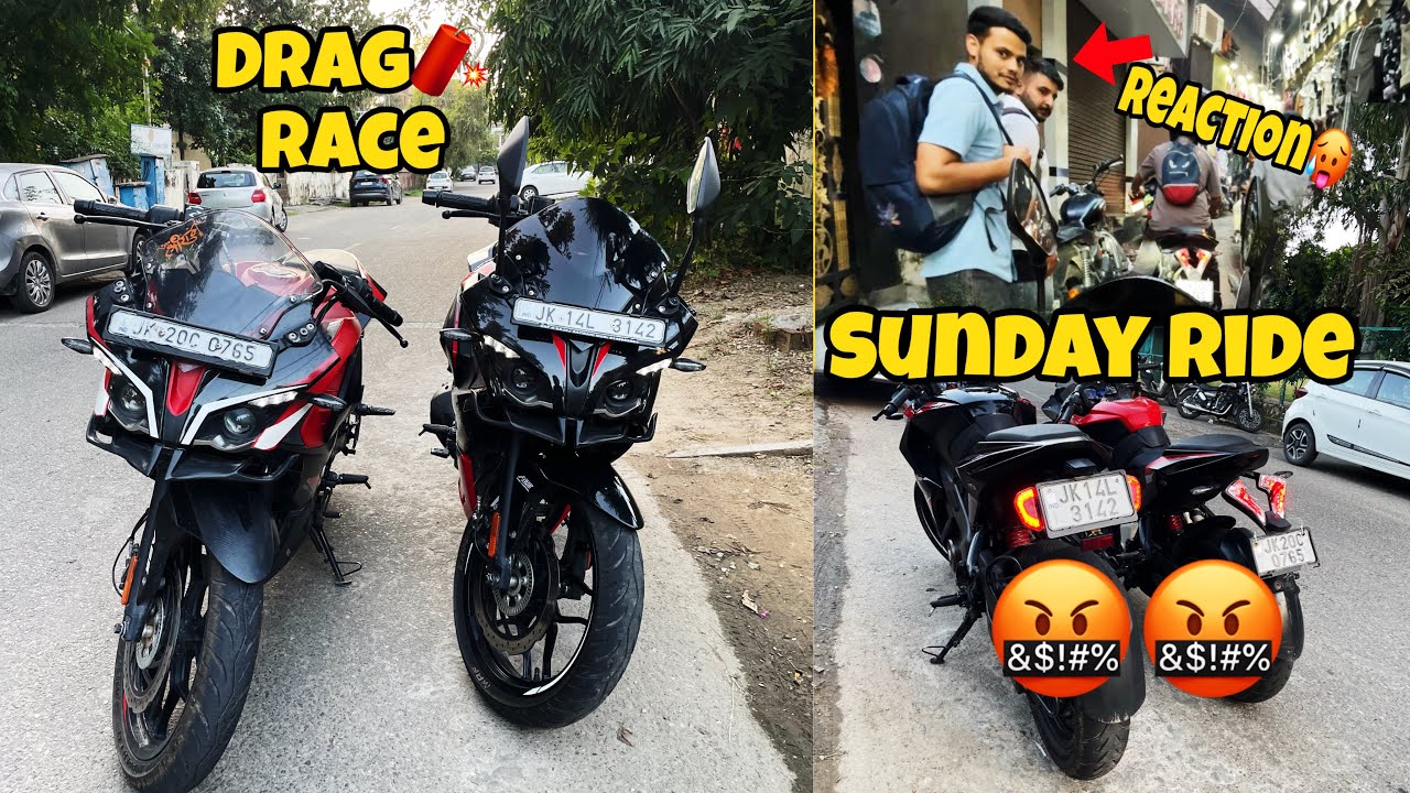Drag Race 🥵// RS VS RS 😱// Sunday ride // crazy ride 🥵