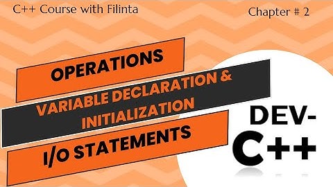 Variable declaration| Initialization | I/O statements| C++ programming | C++ basics