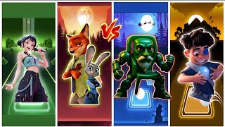 Zootopia 2 Heroes 🦊 vs K-Pop Demon Hunters 🎵 Epic Tiles Hop Battle! screenshot 4