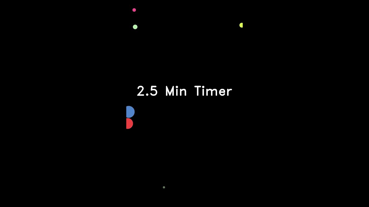 ⏳ 2.5 Minute Countdown Timer | Shapes Animation | Time's Up Alert