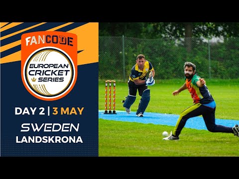 🔴 FanCode European Cricket Series Sweden, Landskrona, 2022 | Day 2 | T10 Live Cricket