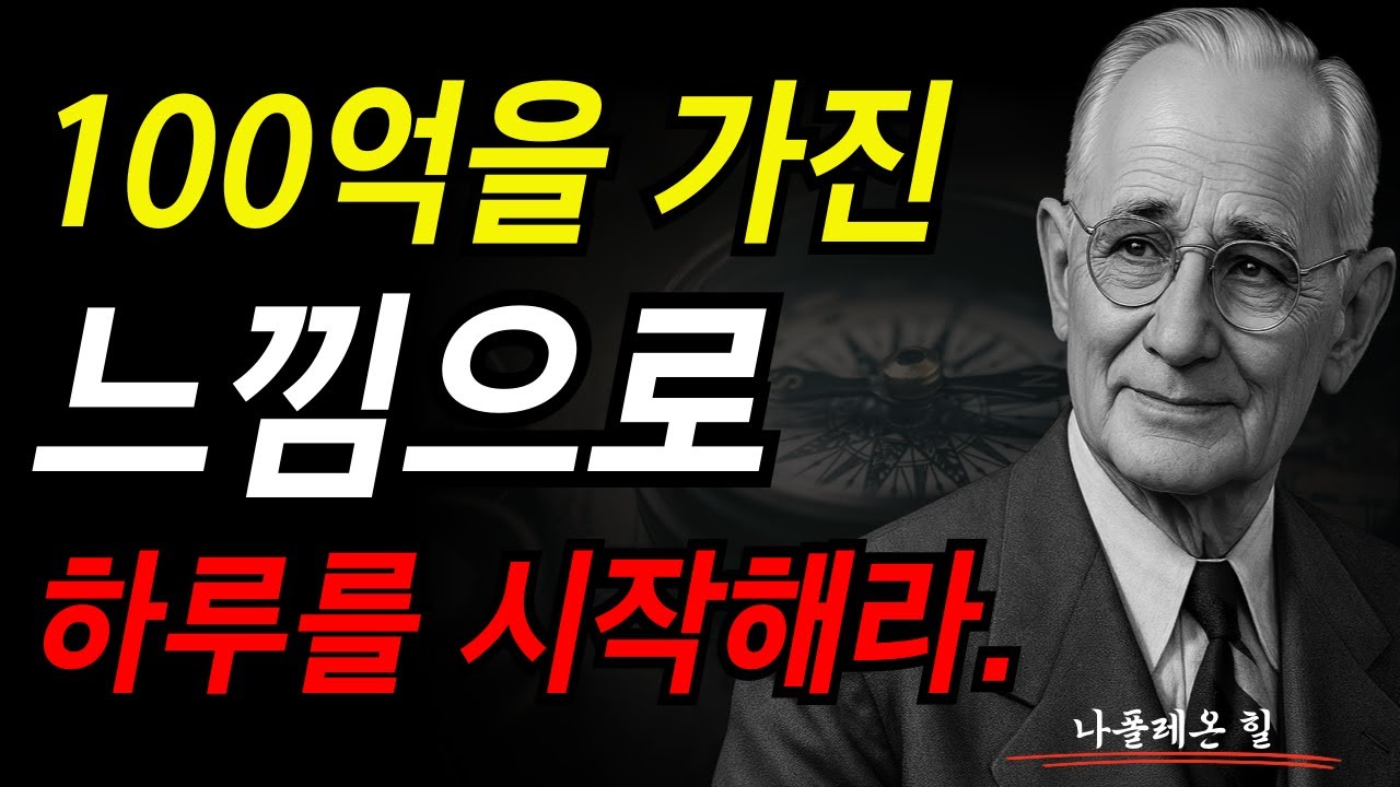 100억을 가진 느낌으로 하루를 시작해라. I 나폴레온 힐 I