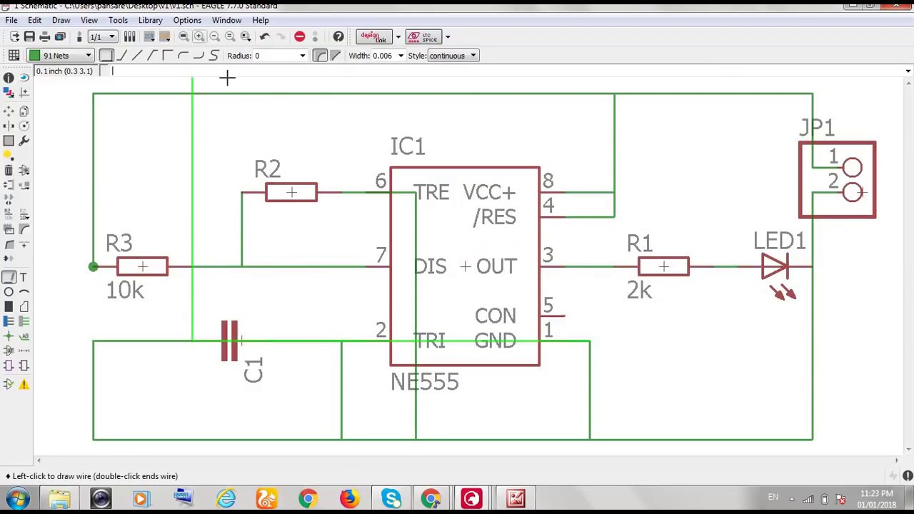 Creating Eagle schematic - YouTube