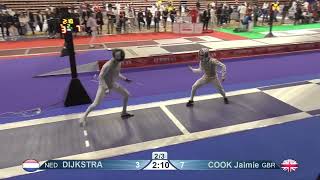 2022 940 T16 01 M F Individual Cadets NoviSad SRB ZCH BLUE COOK GBR vs DIJKSTRA NED