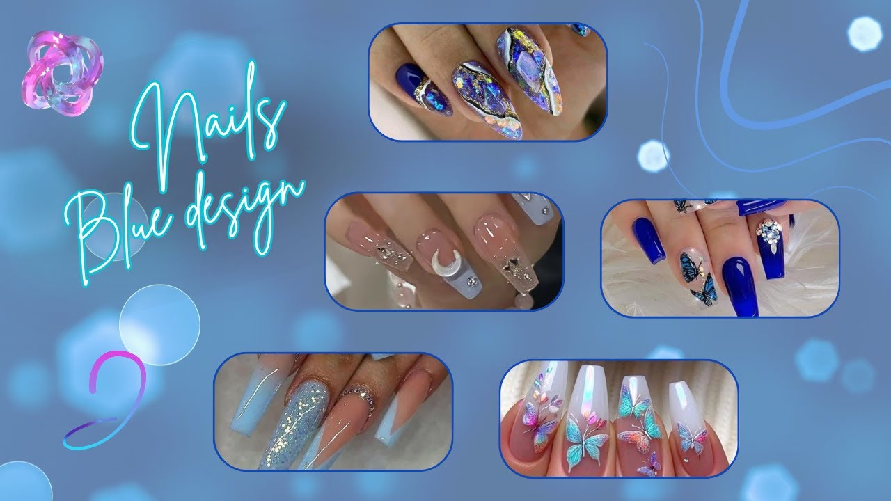 nails blue fashion #nailsideas #nails #nailgelart #nailtech #naildesign #compilation #nailart