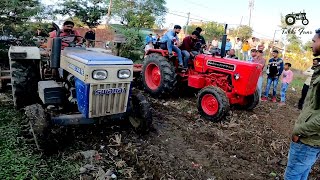 मैदान में उतरने से पहले ही हार मान ली 😀🤭 // Mahindra 575 Xp Plus VS Swaraj 744FE Rotavater compition