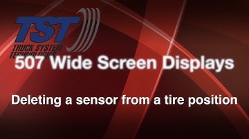 TST 507 Series Wide Screen Display - Deleting a sensor
