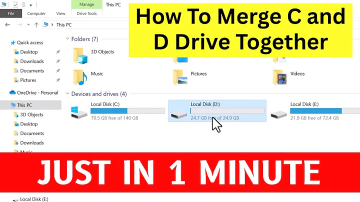 How to Merge C and D Drive in Windows 10/11 (Safe & Easy Guide!)