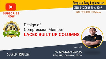 Design of Laced Column | Design of Lacing System | Design Procedure for Built up Column