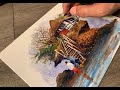 Watercolor On Canvas | How To Paint Island