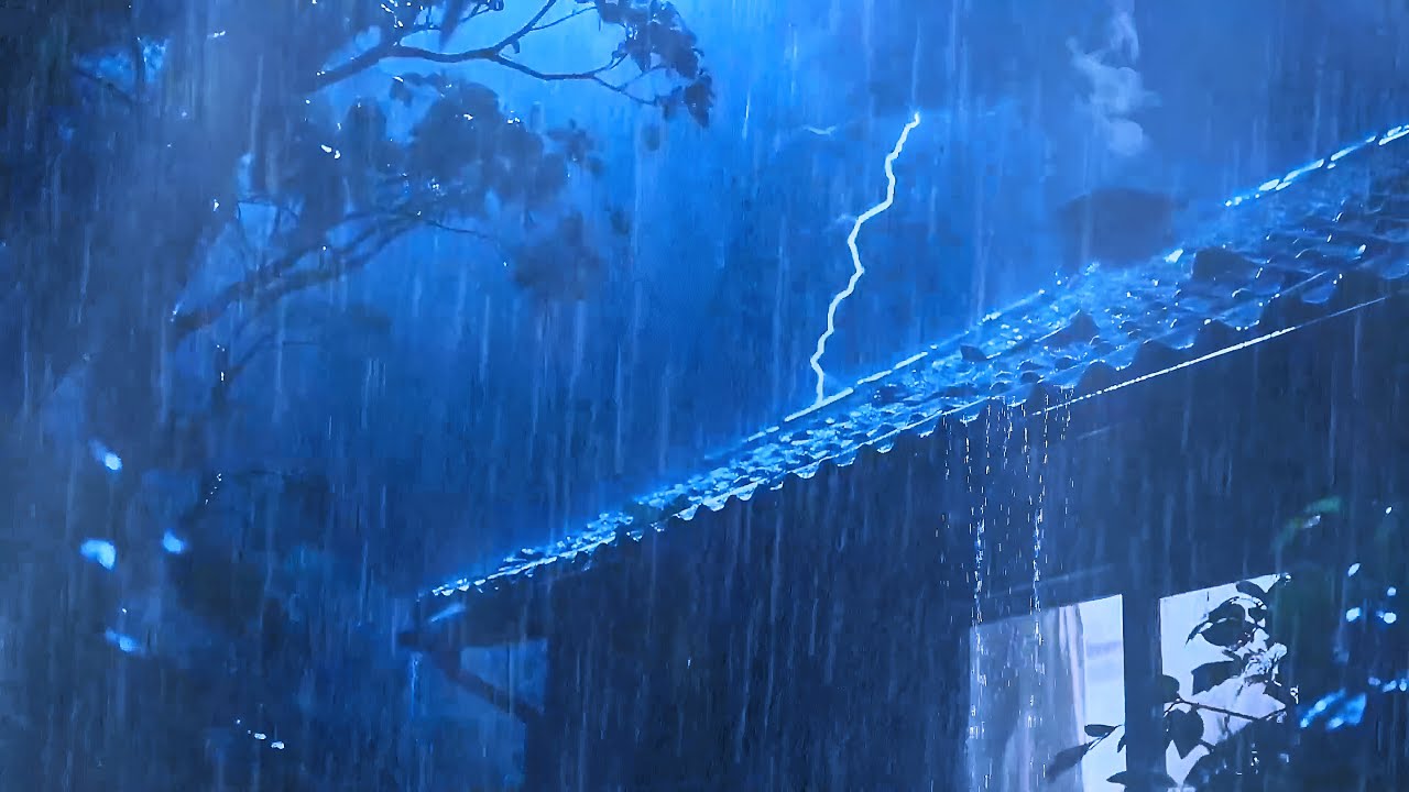 Gentle Night RAIN - Sleep FAST with Heavy Rain - Rainfall for Insomnia Relief, Relax, ASMR