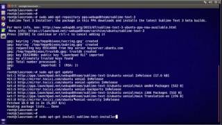 sublime text installation on ubuntu 16