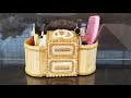 DIY . Make up Box made from Jute Rope and Popsicle Sticks . Jute Jewellery Box . popsicle Crafts