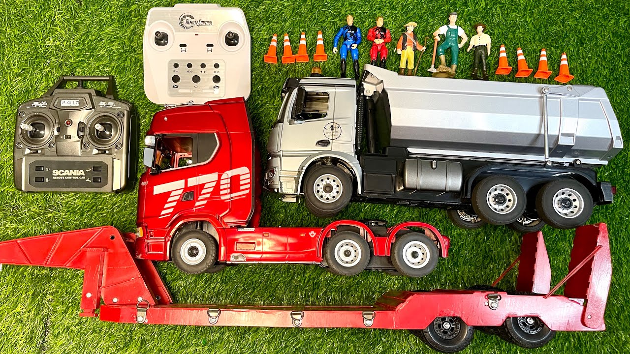 RC #25 R/C truck konstruksi, dump truck huina, truck trailer, truk molen, excavator, rc loader huina