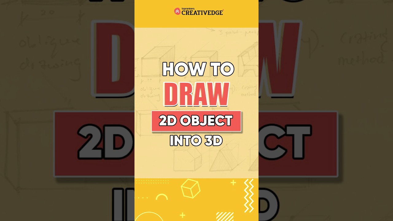 Transform 2D Objects into 3D: Easy Drawing Techniques! 🎨🔄| Object Transformation in Drawing