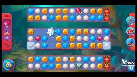 Fishdom. 9598 hard level no boosters and diamonds. 22 moves