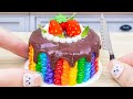 Colorful Rainbow Cake 🌈 Miniature Rainbow Chocolate Cake Decoration For Summer Party By Yummy Bakery