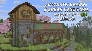 Automatic Bamboo Block &amp; Sugar Cane Farm Tutorial | Minecraft Java &amp; Bedrock 1.21-26.1