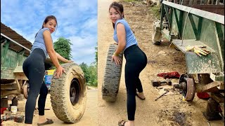 As Usual Female Mechanic Repairs And Restores Tractors