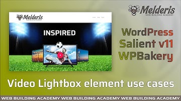 Video Lightbox element use cases for Salient WPBakery Wordpress website