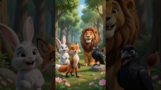 The Clever Forest Friends | Rabbit, Fox, Lion &amp; Crow Story 🐰🦊🦁🐦