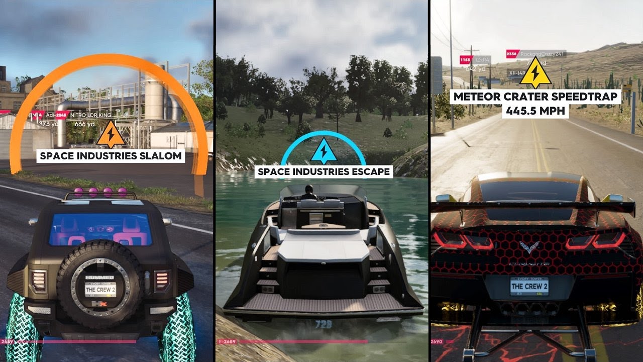 The Crew 2 How To: 'Space Odyssey' Summit Skills Space Industries Escape Slalom Speedtrap +Settings