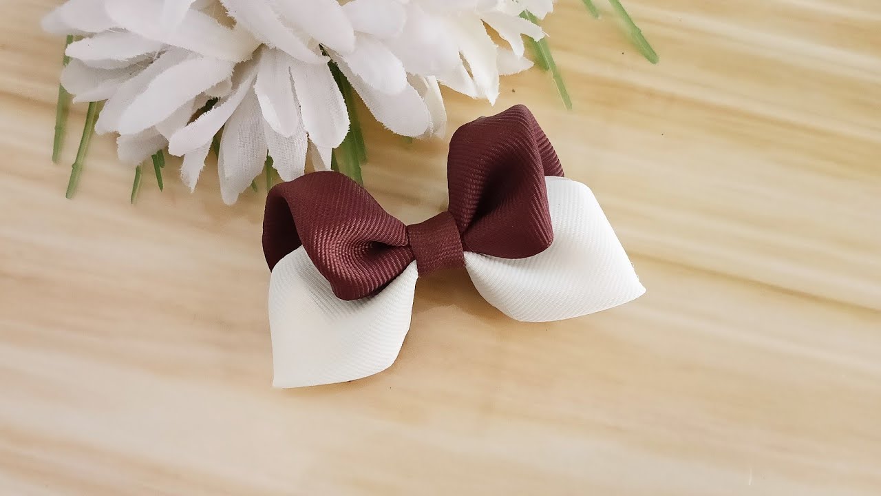 TUTORIAL HOW TO MAKE VERY CUTE RIBBON BOW 🎀 DIY RIBBON BOW 🎀 RIBBON