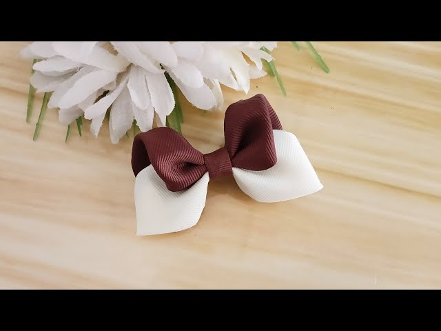 Cute Ribbon bow /easy ribbon bow by zafira craft /easy trick to